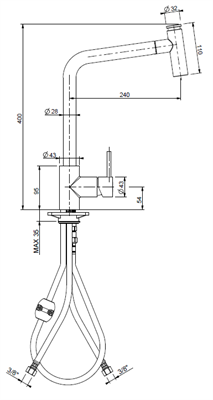 MONOCOM.METROPOLITAN DOCCIA ESTR. NICKEL BRUSHED CROLLA