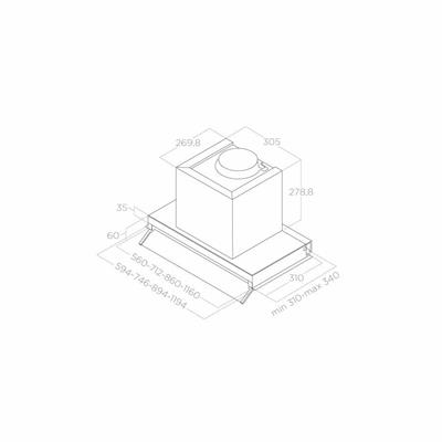 BOXIN DRY IX/A/60 CAPPA INOX ASPIRANTE INCASSO ELICA